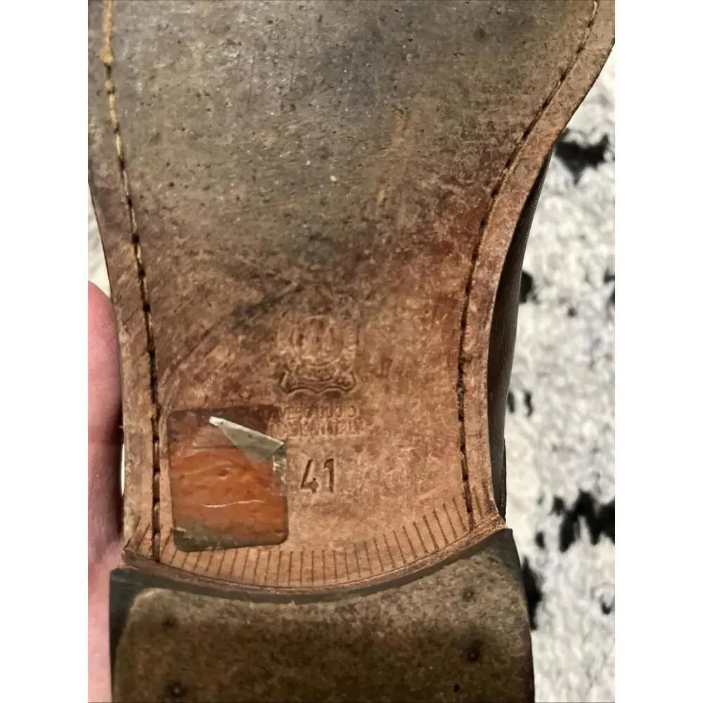 ANTONIO MAURIZI MENS BROWN MONK STRAP SHOES EU41/US8-8.5 MADE IN ITALY RP ~$200